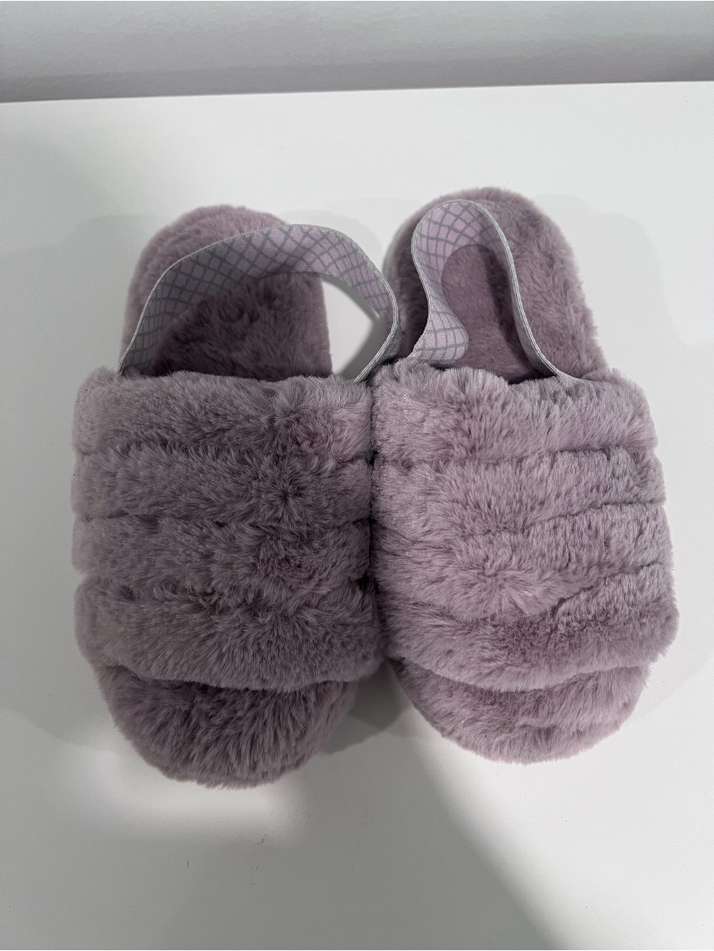 Plush Slide Slippers for Women in Lavender